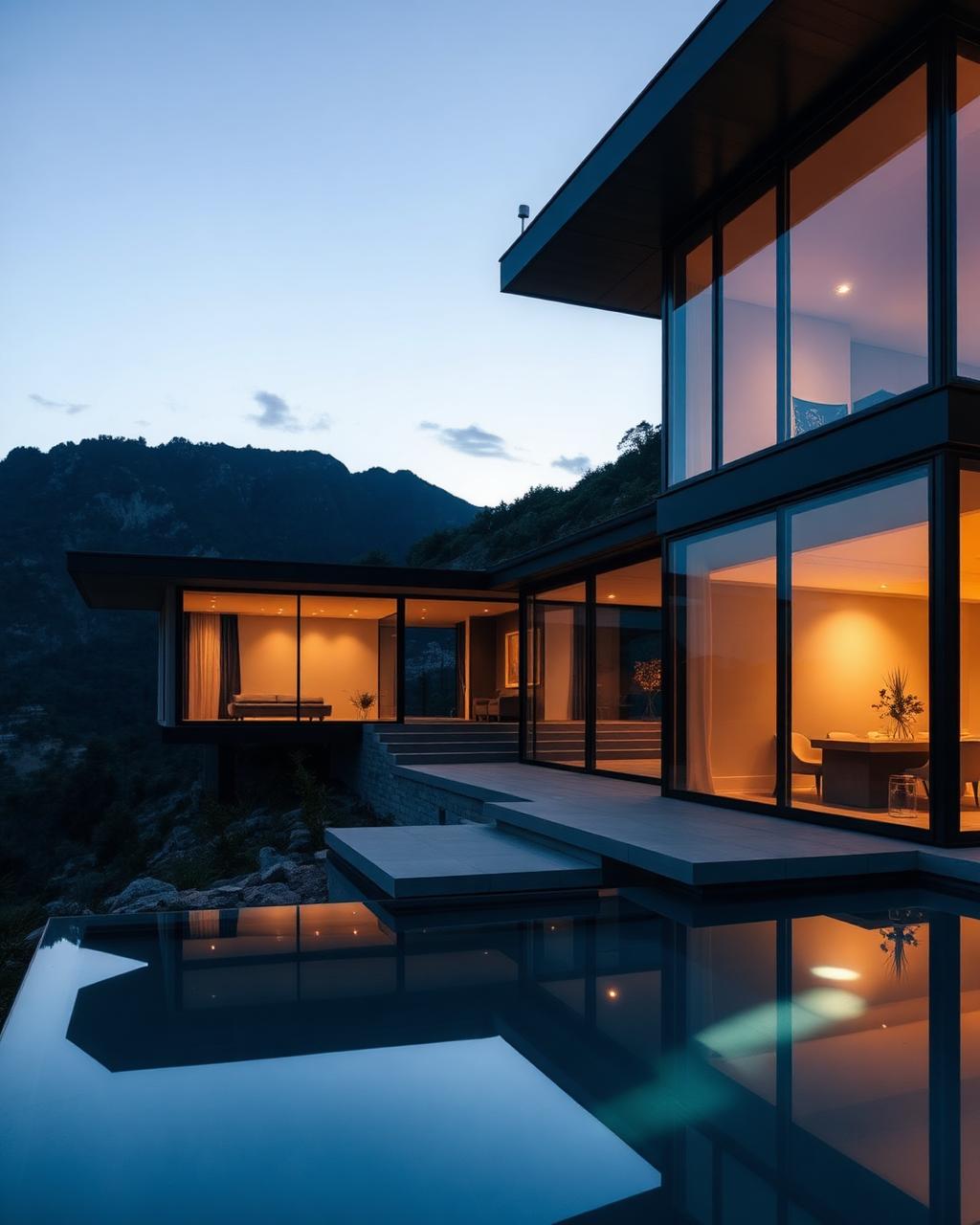 Minimalist Glass Villa